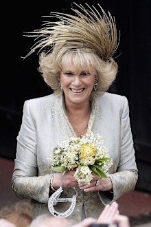 Camilla meets the crowd following her marriage to Prince Charles at Windsor Castle in 2005.