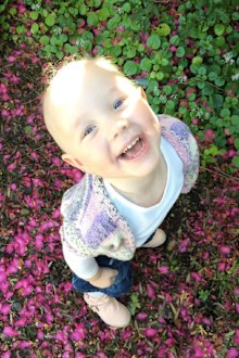 Kelly says Evie never stopped smiling, even while battling the cruel disease.