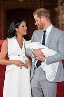 Harry and Meghan with Archie.