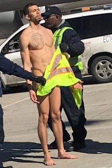 Naked Man Chicago Airport
