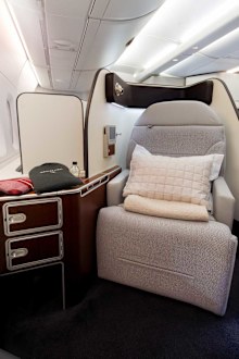 Qantas' upgraded A380 aircraft First Class Suite