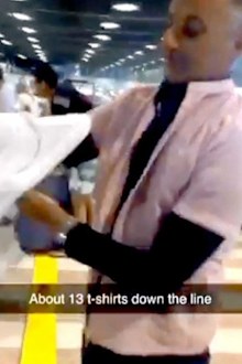 Man puts on 15 shirts to avoid luggage fees