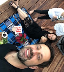 George and his wife Marina and his daughters