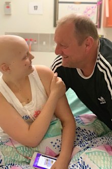 Molly joined by her dad in hospital.