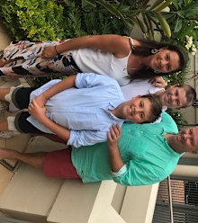 Isaac with his family