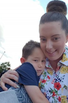 William with his mum Naomi.