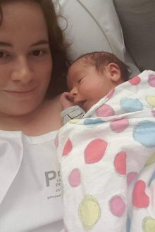 Tegan with her son