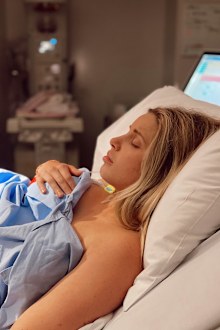 Keira Rumble in labour