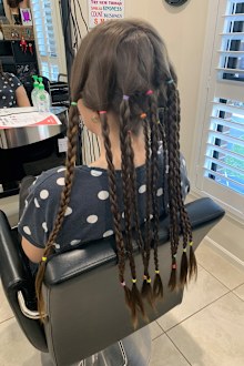 She recently donated her hair to help raise money for cancer research.