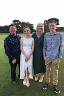 Andrea Row with her family