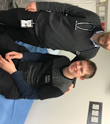 Isaac with doctor