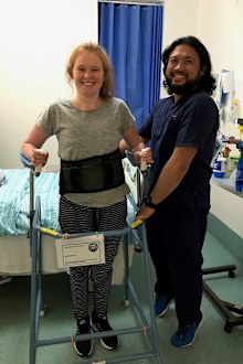 Chloe after spinal injury
