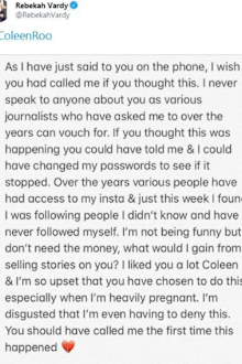 Rebekah Vardy response