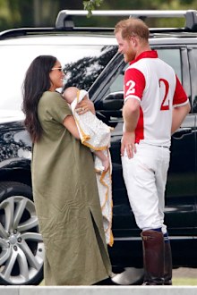 Meghan and Archie with Harry