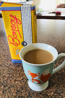 Tea made with soy milk took some time to get used to.