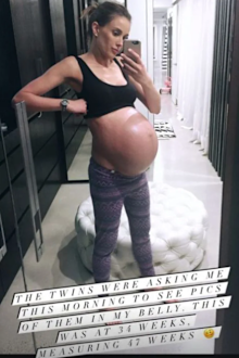 Bec Judd shares throwback picture of herself pregnant with twins Tom and Darcy