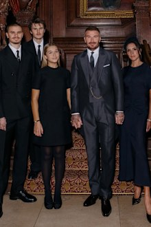 Romeo Beckham, Cruz Beckham, Harper Beckham, David Beckham and Victoria Beckham