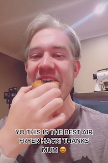TikTok, air fryer hack, adamloveslasagne