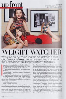 Dara-Lynn Weiss wrote about her daughter's weight loss journey in the US publication.