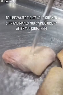 Crispy chicken skin hack
