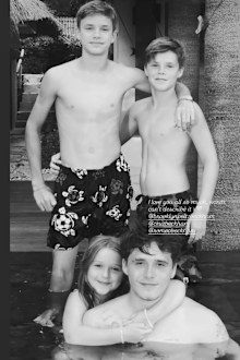 Harper Beckham shared this photo with her brother Brooklyn amid the Beckham family feud