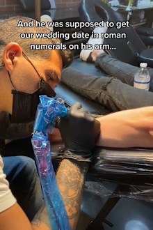TikTok, tattoo fail, wedding anniversary, wrong date