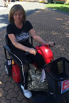 Jo on mobility scooter