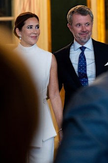 King Frederik and Queen Mary of Denmark host a dinner inside Christian VII's Palace at Amalienborg for the European Political Community on Wednesday October 1, 2025.