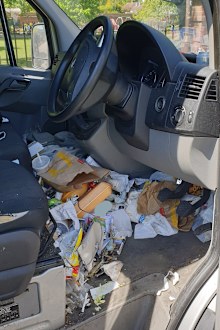 Driver fined for outrageously messy car