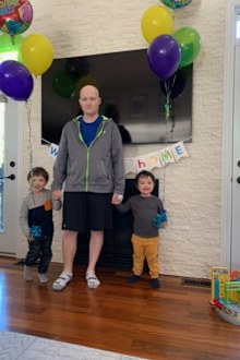 Man heart cancer with children