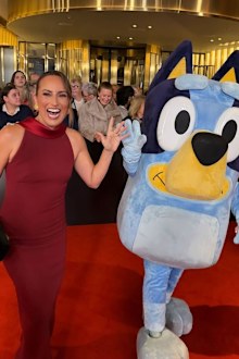 Jayne Azzopardi with Bluey at the 2025 Logies