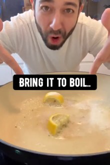 Lemon vinegar baking soda pot cleaning hack