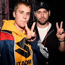 Justin Bieber and Scooter Braun