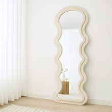 Kmart February Living range 2025, wavy velvet floor mirror