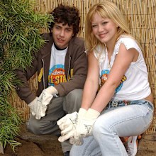 Hilary Duff and Adam Lamberg from "Lizzie McGuire" in 2002.