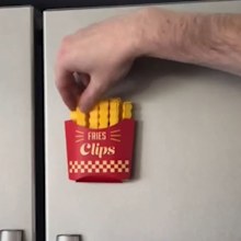 Kmart French fry chip clips with magnetic storage