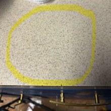 A Redditor's after photo of a bench that was previously stained with permanent marker