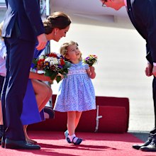 Princess Charlotte performs a royal curtsy