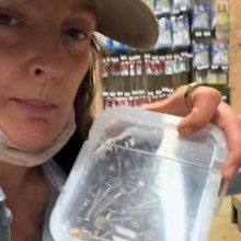 Drew Barrymore shopping at Home Depot