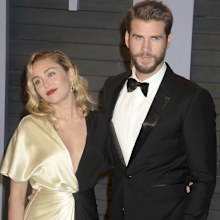 Miley Cyrus and Liam Hemsworth at Vanity Fair Oscars afterparty