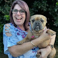 Vanessa and her dog Chauncy who survived tick paralysis