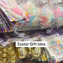 After Hours Gifting shares an Easter egg hamper idea using Kmart's $6 gold look fillable Easter egg