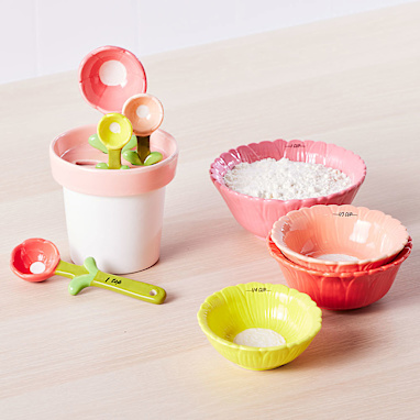 Flower Pot Measuring Spoons and cups: $12 each