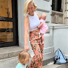 Zsofi Paterson, the CEO Tiny Beans with her family