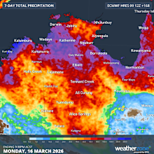 NT rainfall 10 March 2026