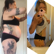Megan before and after side shot