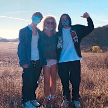 Britney Spears with her sons Sean and Jayden.
