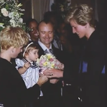 Lily Collins meeting Princess Diana