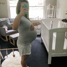 Rachael pregnant with Mackenzie.