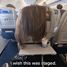 Plane passenger drapes hair over seat in act called a 'health hazard'